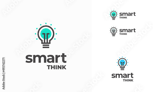 Modern Bulb logo designs concept vector, Light bulb idea logo icon, Smart Inspiration logo designs template photo