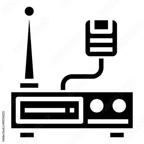 radio transmitter glyph icon,linear,outline,graphic,illustration