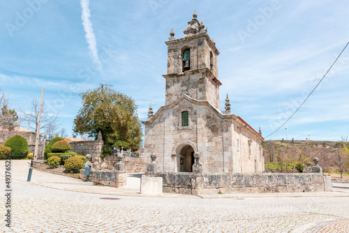 St Michael the Archangel parish church at Mezio village, Castro Daire, district of Viseu, Portugal photo