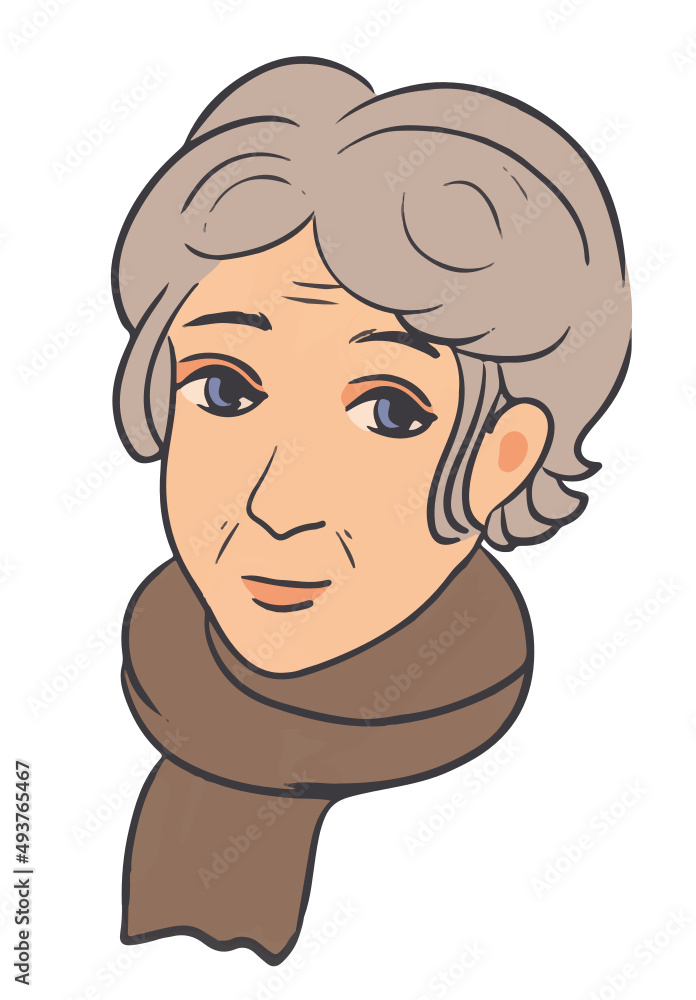 Old lady vector illustration Old lady vector illustration
