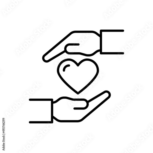 Humanitarian Vector Outline Icon design illustration. EPS 10 File on White background