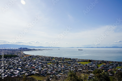 展望台からの新居浜市の眺望
