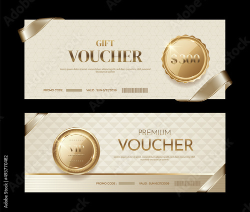 Luxury voucher and vip coupon backgrounds