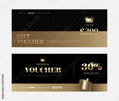 Luxury voucher and vip coupon backgrounds
