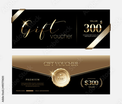 Luxury voucher and vip coupon backgrounds