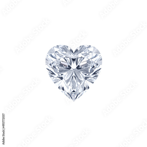 heart cut diamond single 3d render