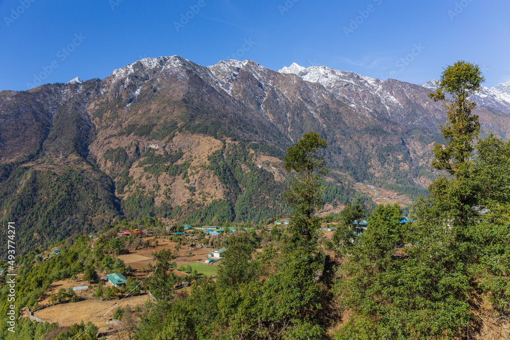 Everest Base camp Trek Landscape Lukla Nepal