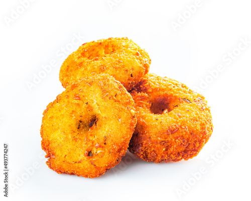 Delicious Creole fried spicy donuts named ''Bonbon piment'' - creole food - Reunion island photo