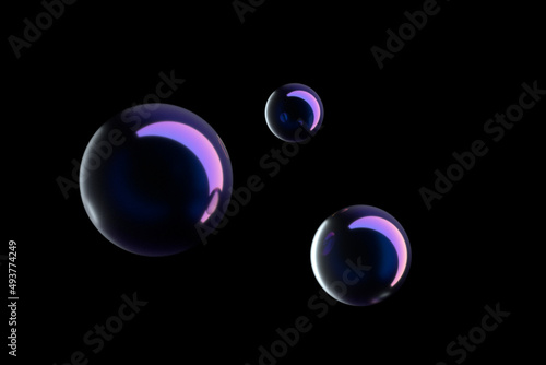 3d rendering different bubble picture