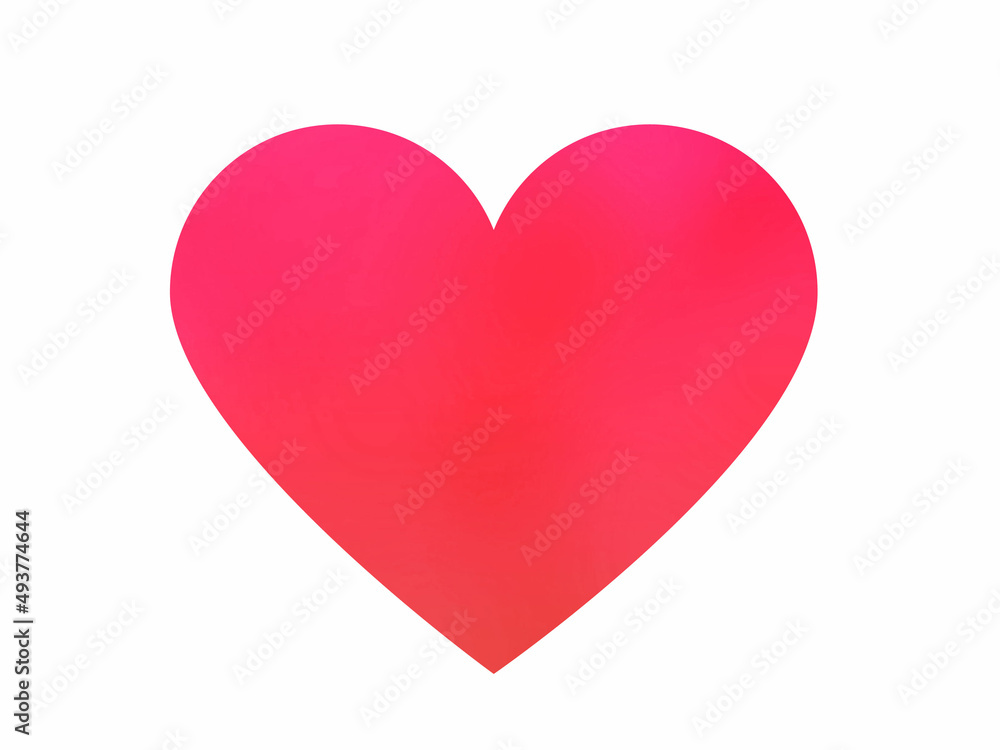 Simple red gradient heart icon