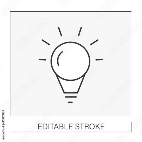  Inspiration line icon. Idea lightbulb. New successful idea for business.Startup concept. Isolated vector illustration. Editable stroke