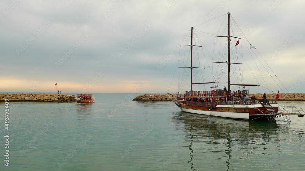 boats in the harbor