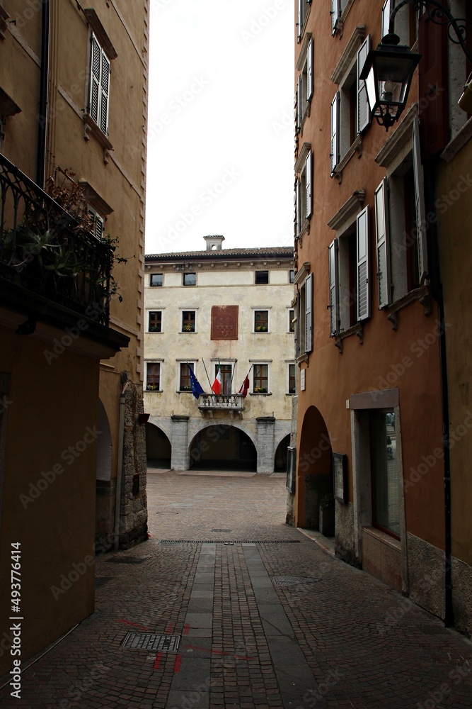 Italy, Trentino: Street of Riva of the Garda Lake.