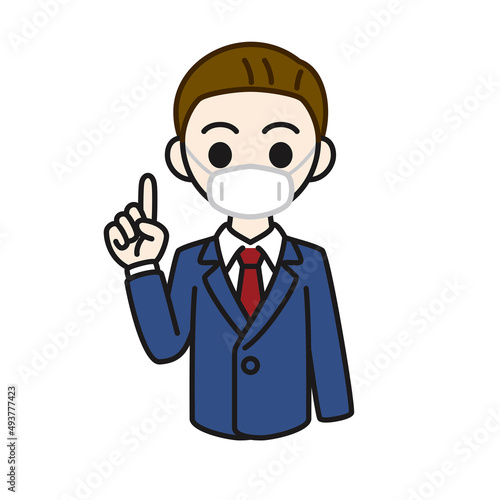マスクをしたビジネスマン_2