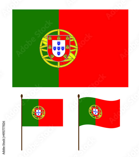 Portugal Flag, Flag of Portugal Vector Illustration
