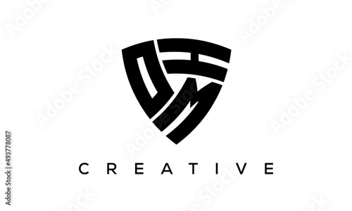 Shield letters OMH creative logo photo