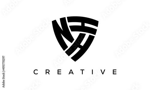 Shield letters NHH creative logo photo