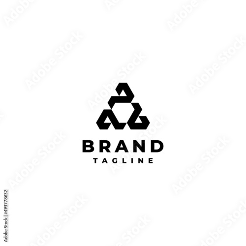 Rotating Three Letter P Logo Design. Three letter p rotate to form an equilateral triangle.