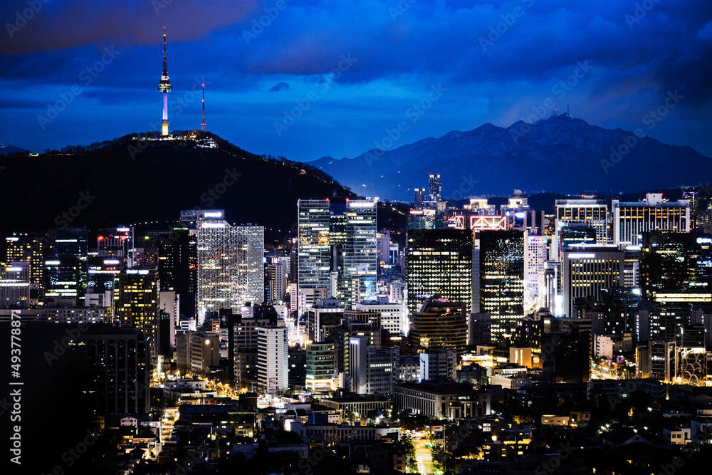 Obraz premium Seoul city view