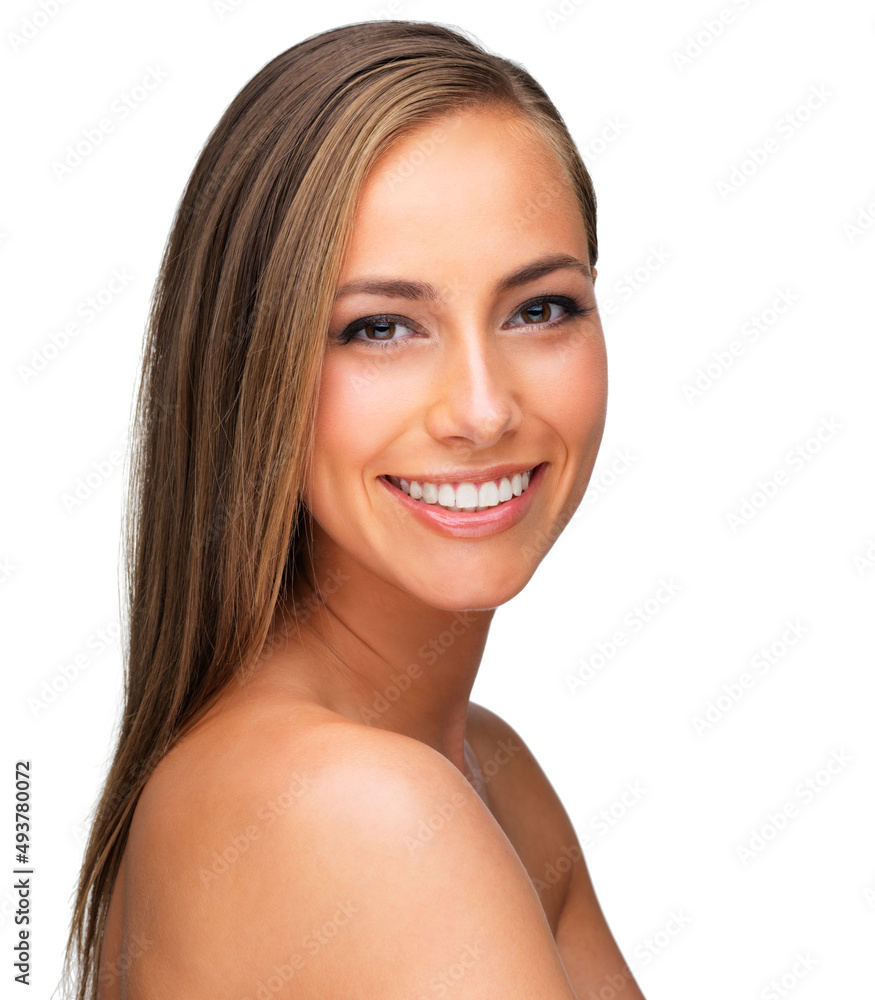 Perfection in the flesh. Studio shot of a beautiful brunette woman isolated on white. Perfection in the flesh. Studio shot of a beautiful brunette woman isolated on white.
