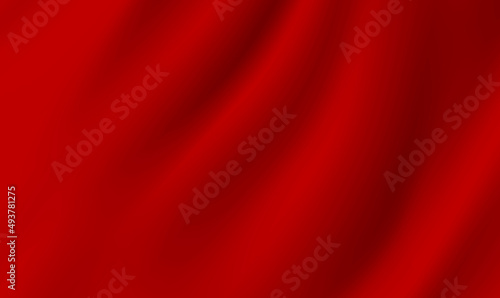 Luxury red satin smooth fabric background. Abstract background luxury red cloth or liquid wave or wavy folds of grunge silk texture satin velvet material or luxurious background. Vector EPS10