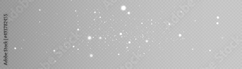 Glowing light effect with many glitter particles isolated on transparent background. Vector star cloud with dust. 