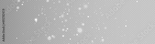 Glowing light effect with many glitter particles isolated on transparent background. Vector star cloud with dust.	
