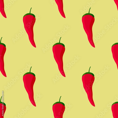 Vegetable seamless peppers pattern for fabrics and textiles and packaging and gifts and cards and linens and kids