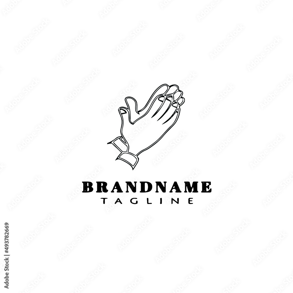 hand clapping logo cartoon icon design template black isolated vector illustration hand clapping logo cartoon icon design template black isolated vector illustration