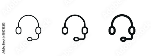 headphone headset icon. Customer service icon headphones icons. customer support icon symbol 
