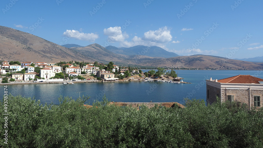Beautiful small port of picturesque village of Galaxidi, Fokida, Greece
