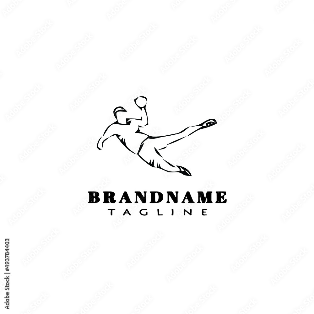 handball player logo cartoon design icon vector illustration handball player logo cartoon design icon vector illustration