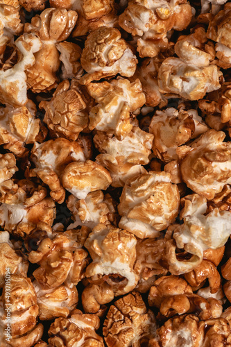 Close up view of sweet popcorn