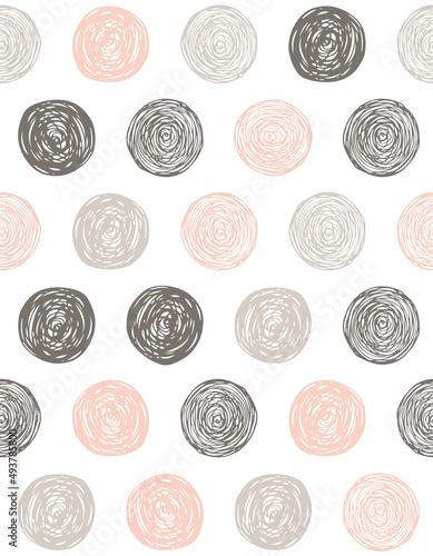 北欧風の手描きのシームレスパターン