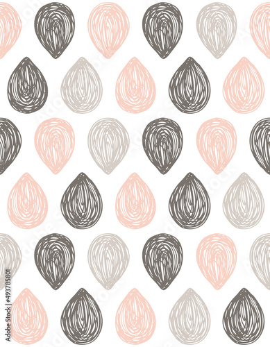 北欧風の手描きのシームレスパターン