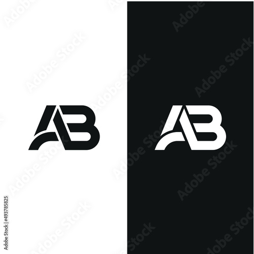 Initial Letter AB Logo Design Inspiration