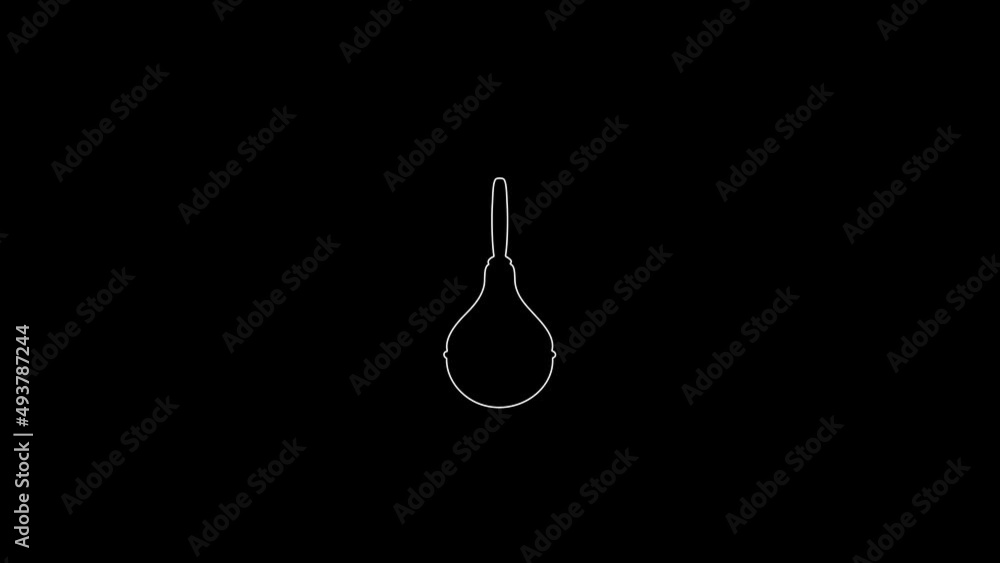 white linear enema silhouette. the picture appears and disappears on a black background.
white linear enema silhouette. the picture appears and disappears on a black background.