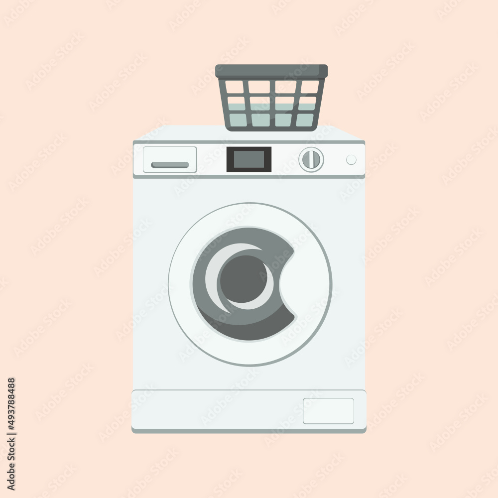 Washing machine vector illustration. Laundry, household appliances. The background is isolated. Washing machine vector illustration. Laundry, household appliances. The background is isolated.