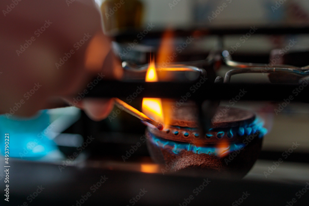 Ignite gas cooker Stock Photo Adobe Stock