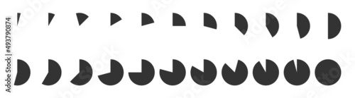 icon Loading animation. GUI Preloader. Vector illustration. 