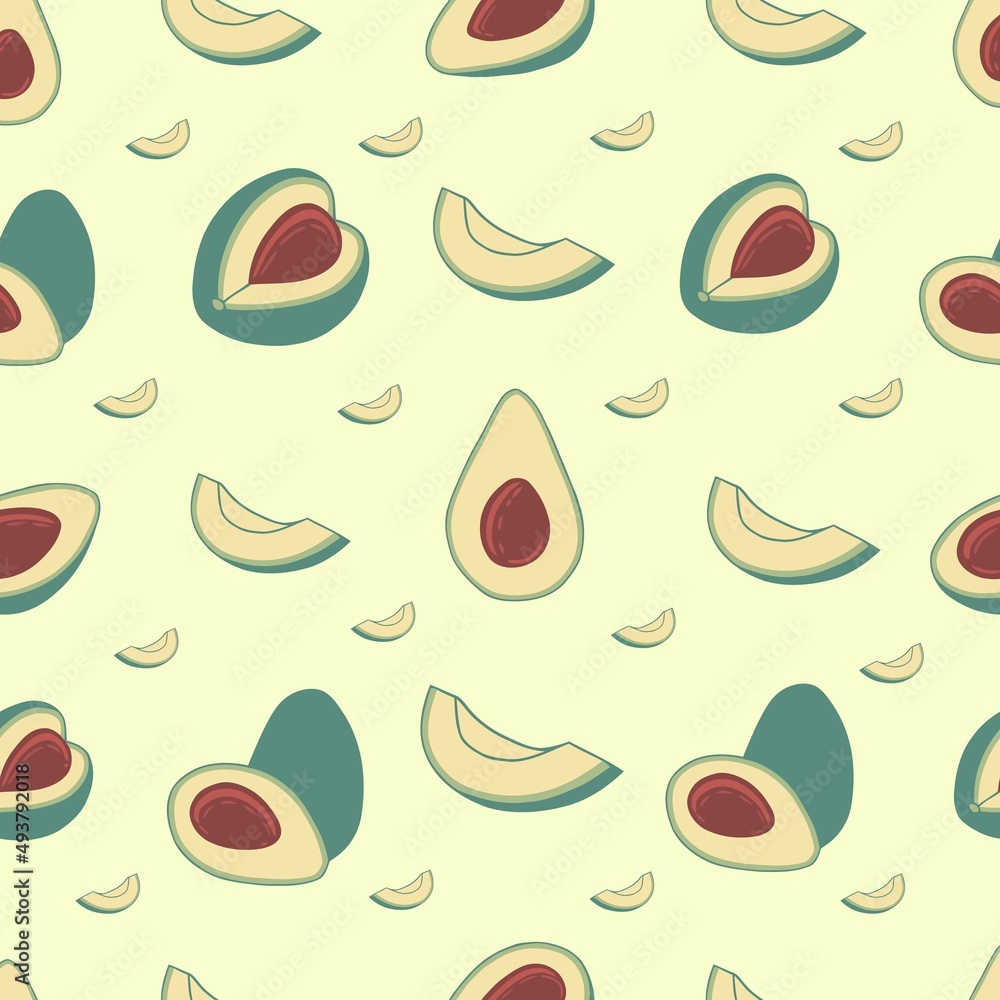 seamless pattern with avocado seamless pattern with avocado