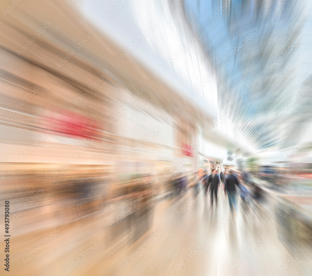 Abstract blurred image of shopping mall
