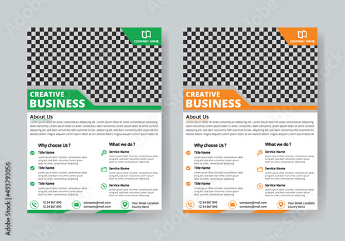 Morden corporate flyer template photo