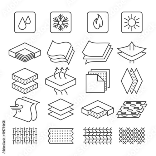 Cotton textile icons