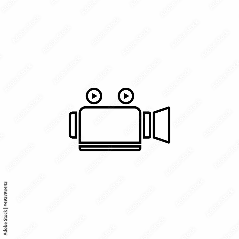 Vector graphic illustration of a simple camera video icon. Great for photography designs, photography contest posters Vector graphic illustration of a simple camera video icon. Great for photography designs, photography contest posters
