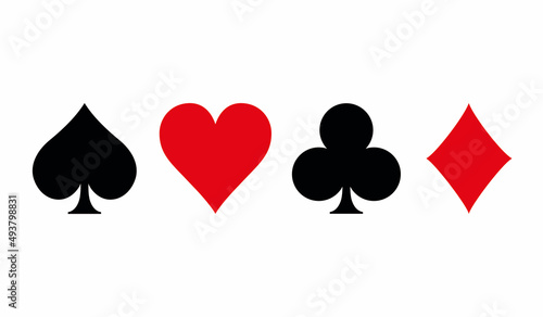 Card suit set of vector illustration