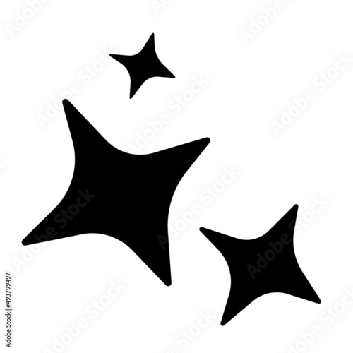 Syine glitter sign symbol black vector