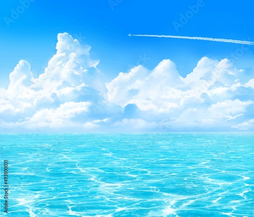 blue sky and sea