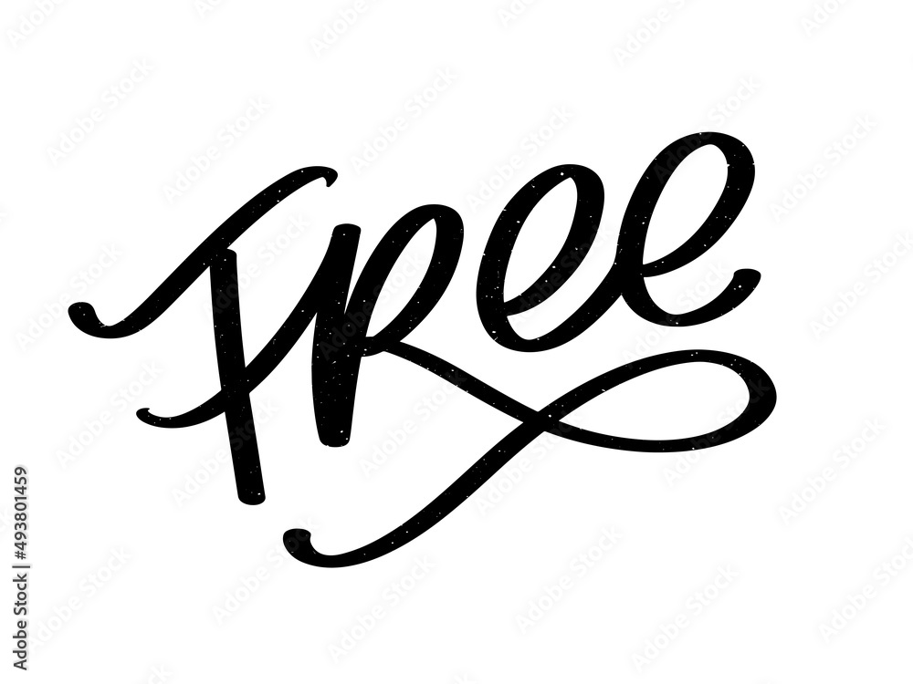 Free hand written lettering. Vector calligraphy brush Free hand written lettering. Vector calligraphy brush