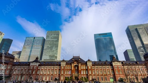 2022年3月に東京駅丸の内側から撮影した東京八重洲のビル群の風景（久々に工事が一段落してクレーンの見えない様子）